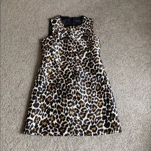 J crew leopard print shift dress